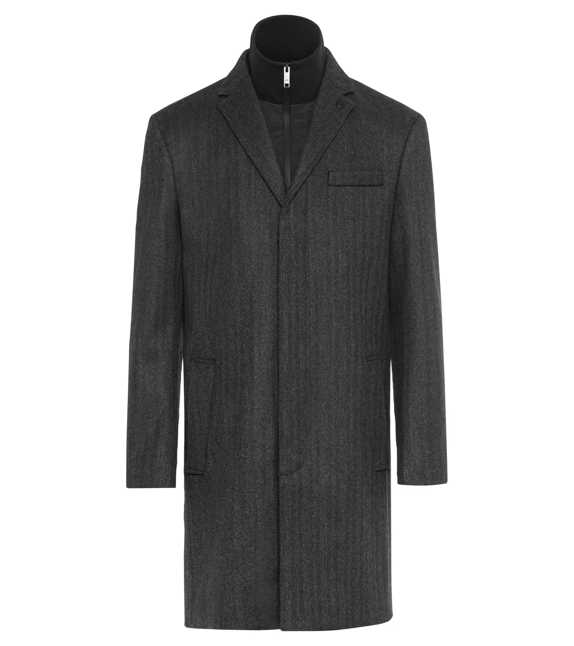 Online Hybrid Textured Formal Cappotto Moda E Sport